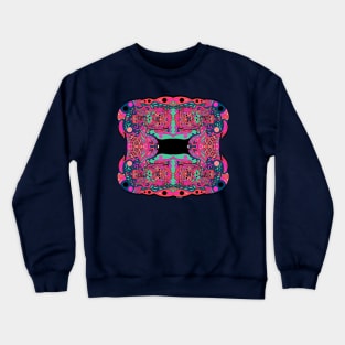 ancient red rose mayan spaceship ecopop Crewneck Sweatshirt